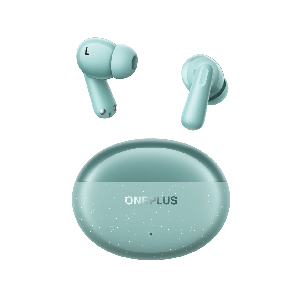 OnePlus Nord Buds 3 Pro in Soft Jade with charging case