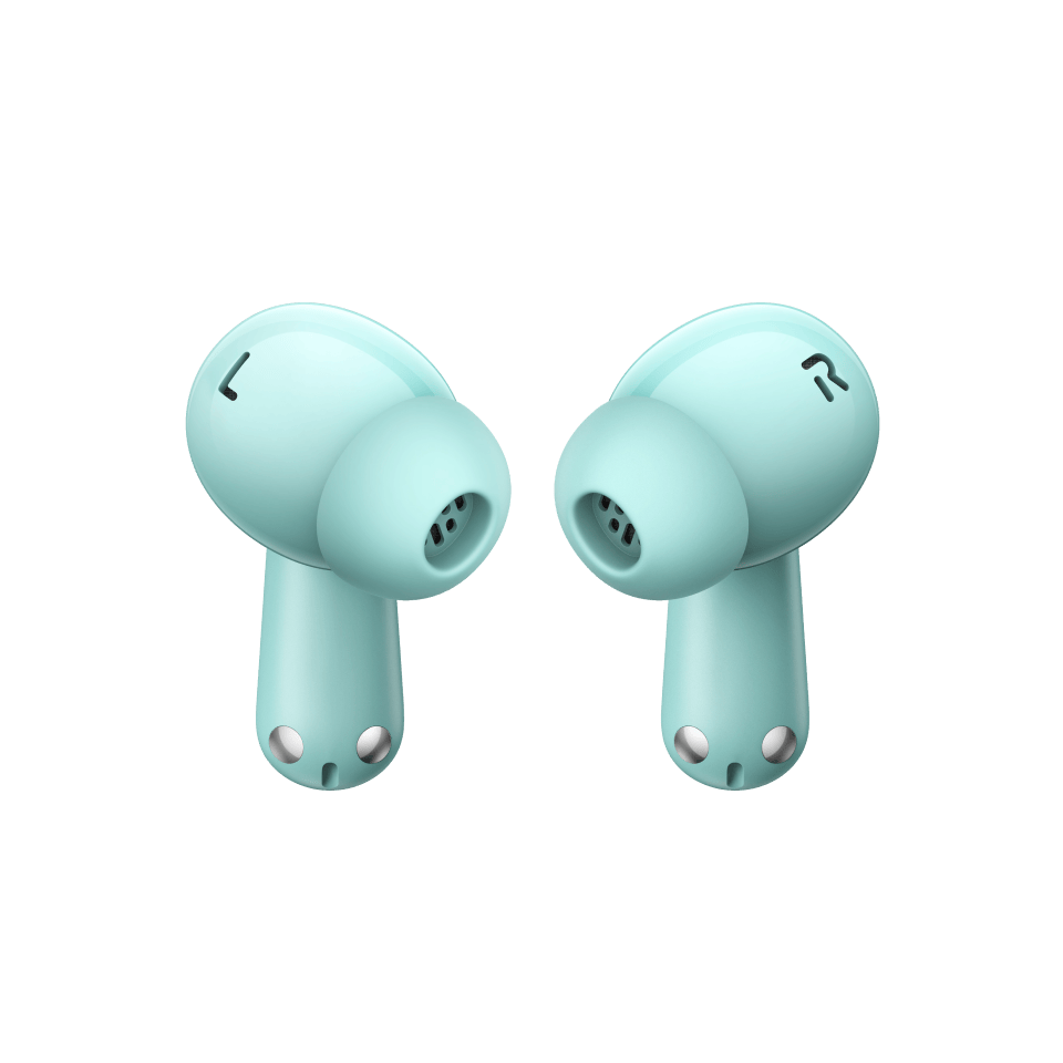 OnePlus Nord Buds 3 Pro Soft Jade earbuds showing ear tips and charging contacts