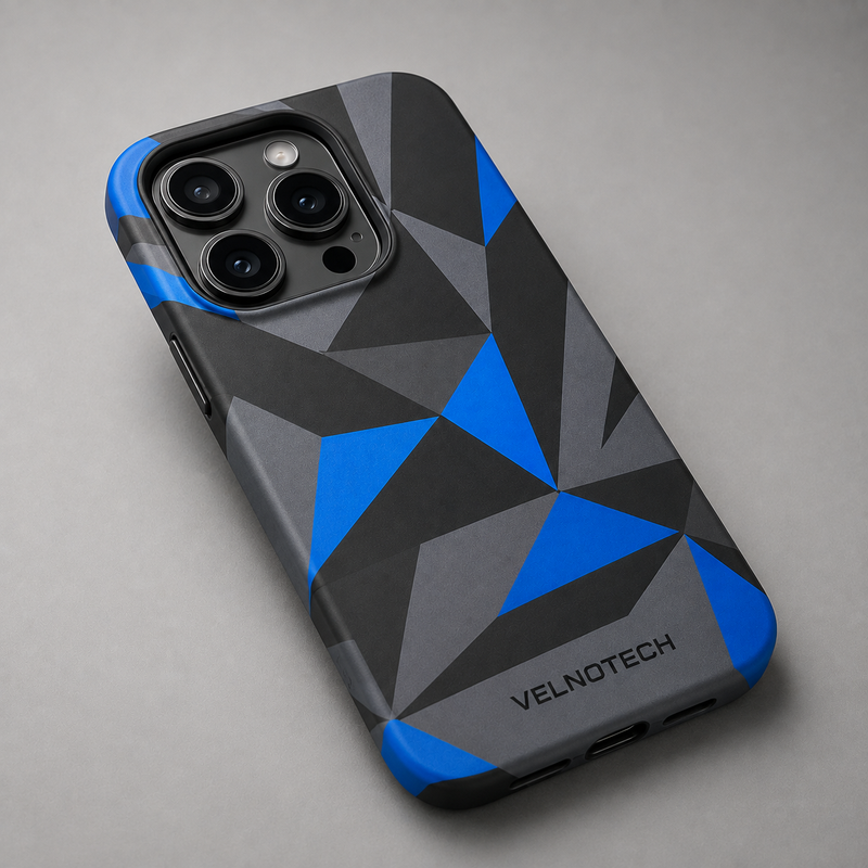 Velnotech Abstract Geo Printed Case for iPhone 13/14/15/16/17 – Modern Art Boys Cover
