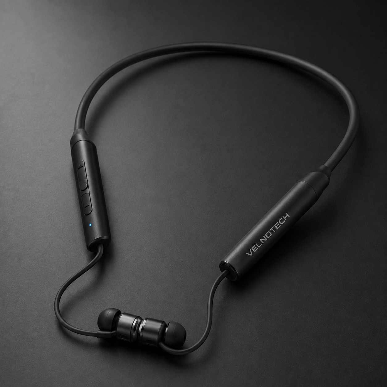 Velnotech BassBand Pro ANC Neckband – Active Noise Cancelling Earphones (White & Black)