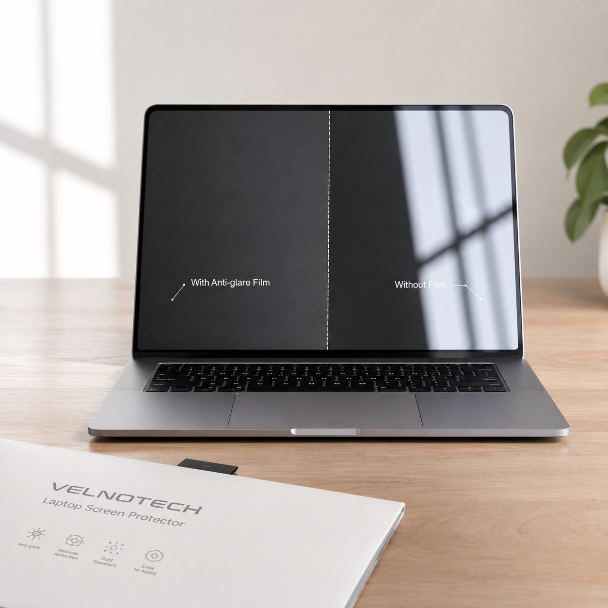 Velnotech Anti-Glare Screen Protector for MacBook Air & Pro – Matte Retina Display Film